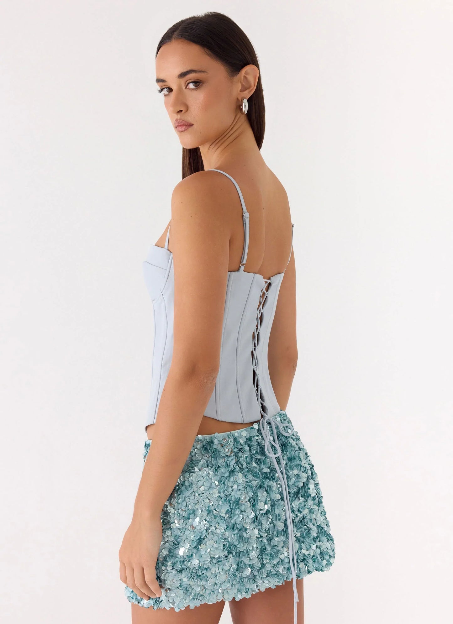 Ania Corset Top Blue