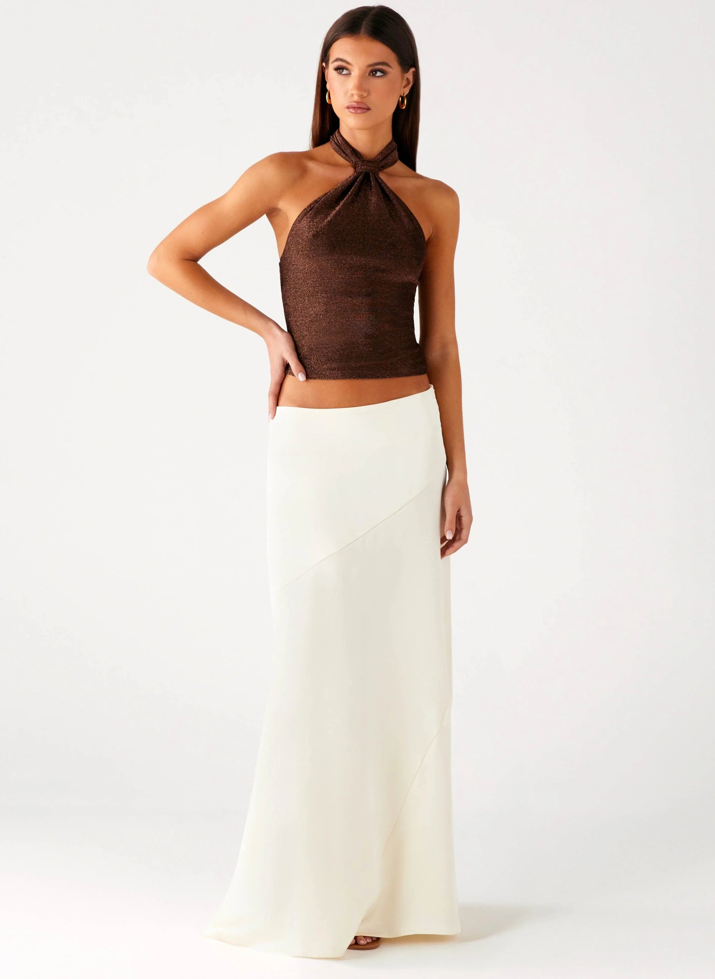 Chandra Maxi Skirt Ivory