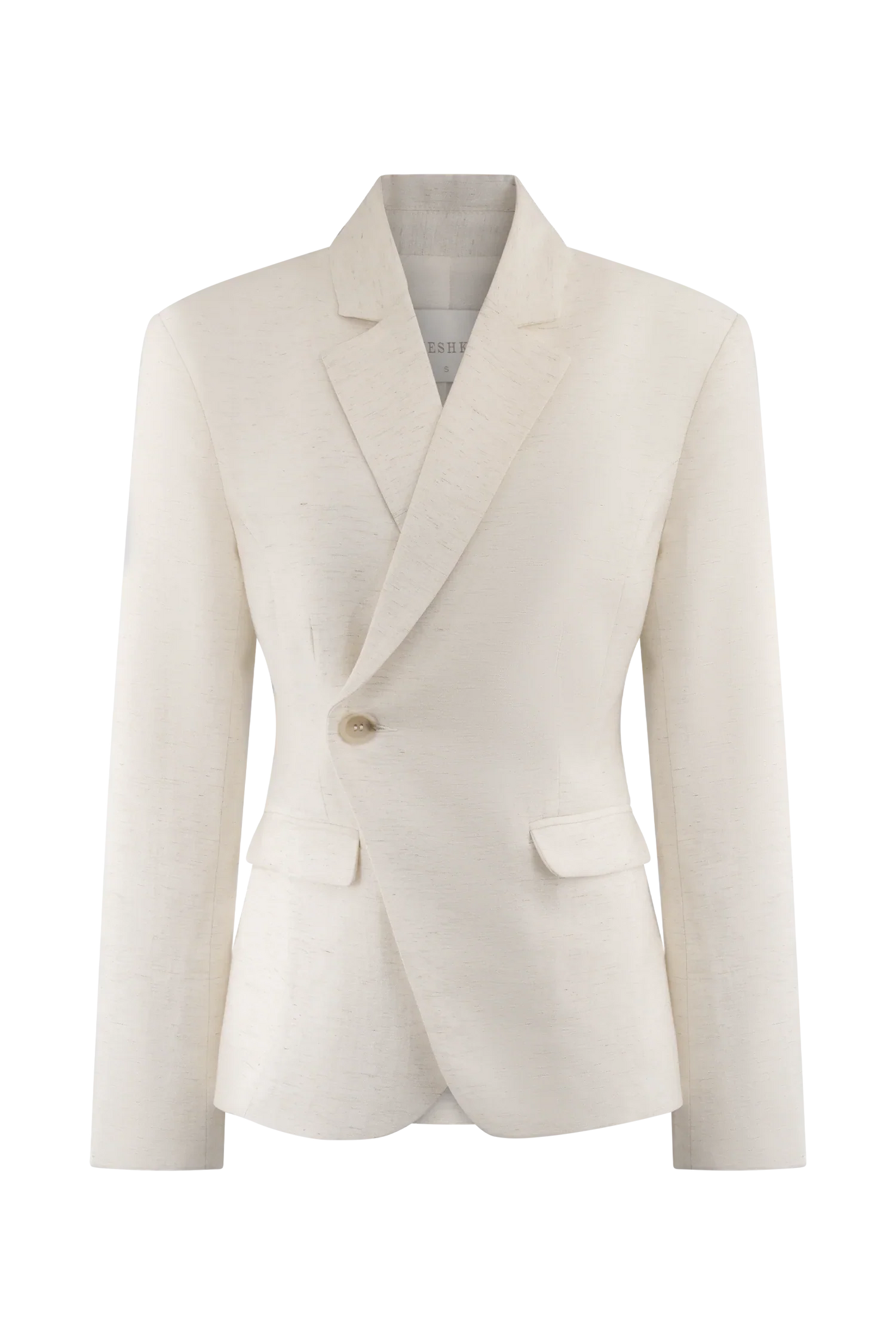 Jameson Cinched Linen Blazer Oat Marle