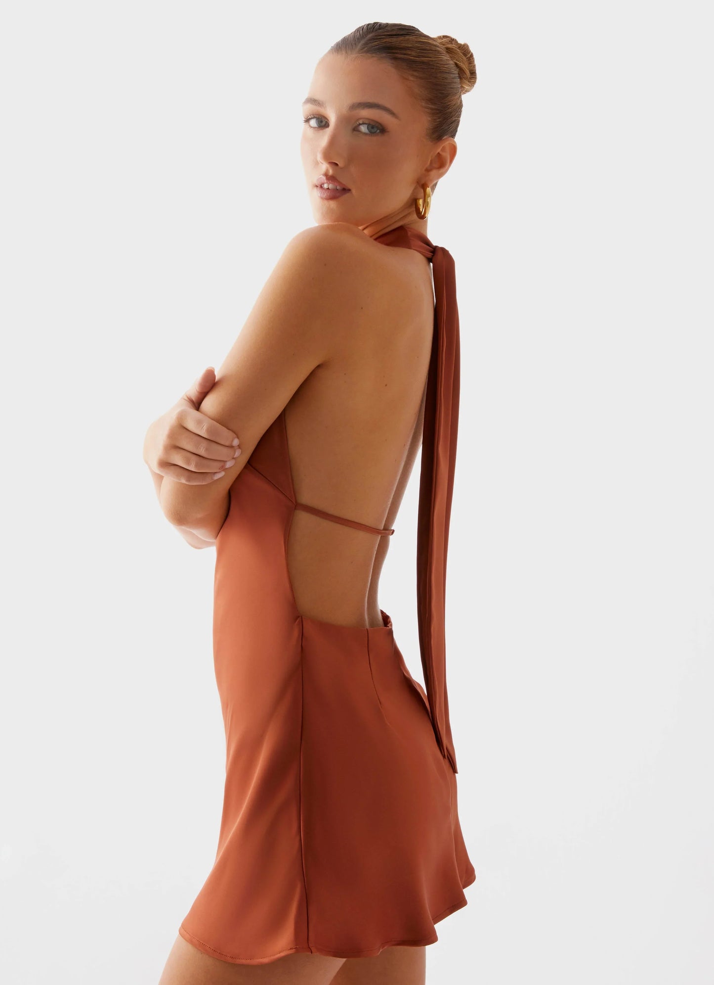 Golden Dunes Mini Dress Rust