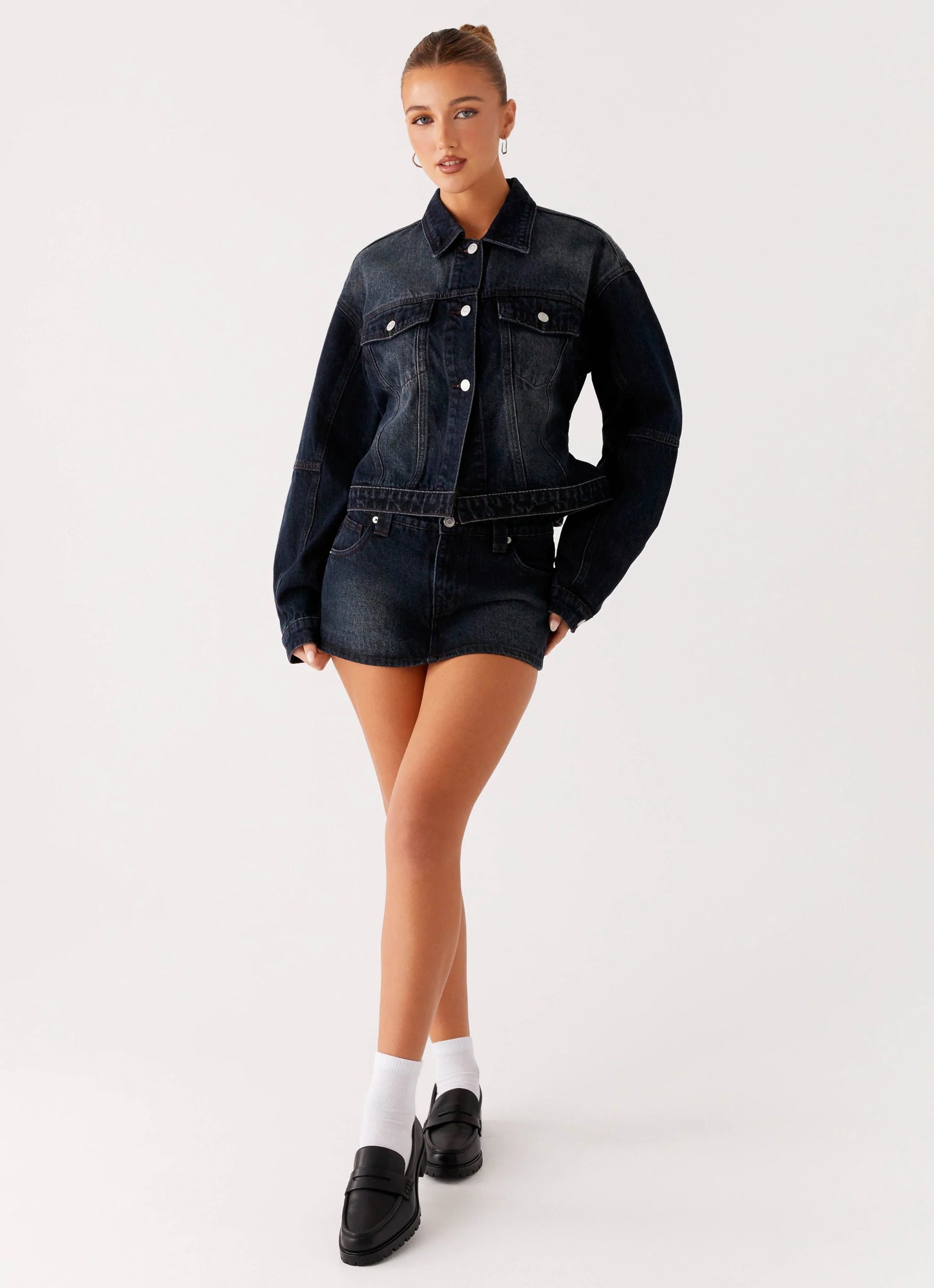 Tropics Denim Jacket Washed Dark Blue