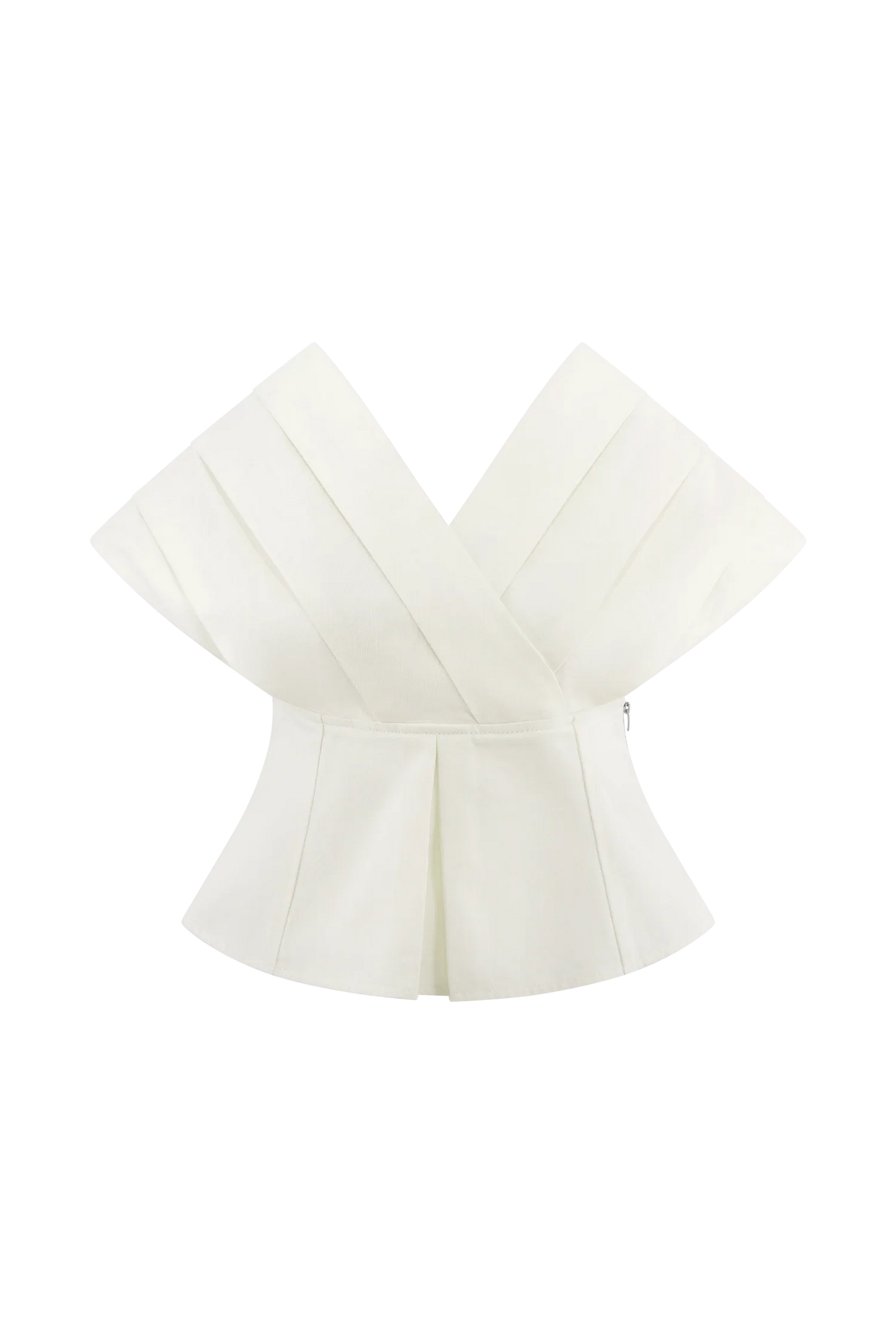 Rayne Off Shoulder Denim Top White