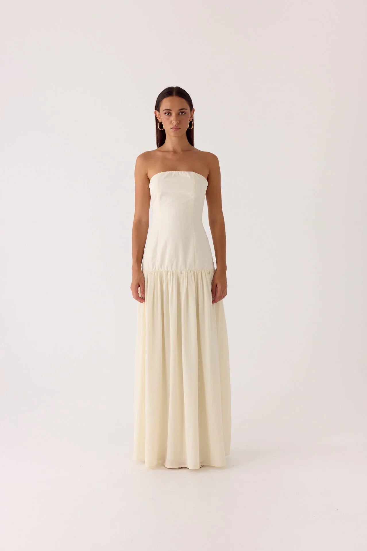 Slowing Tide Maxi Dress Ivory
