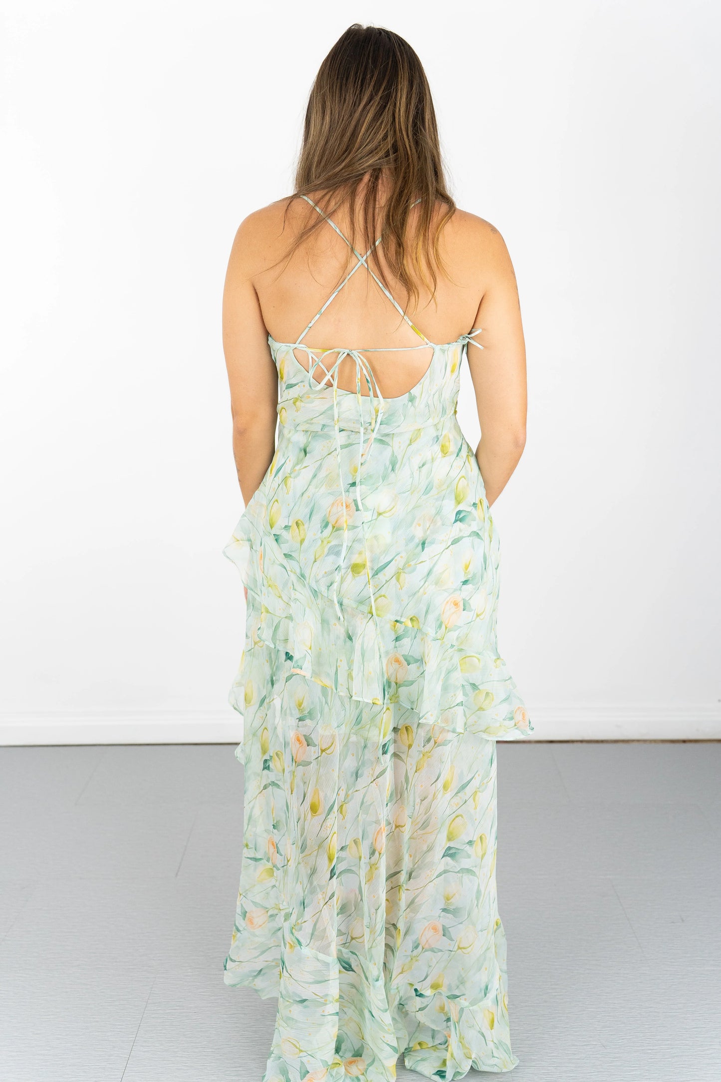 Candace Asymmetrical Ruffle Dress