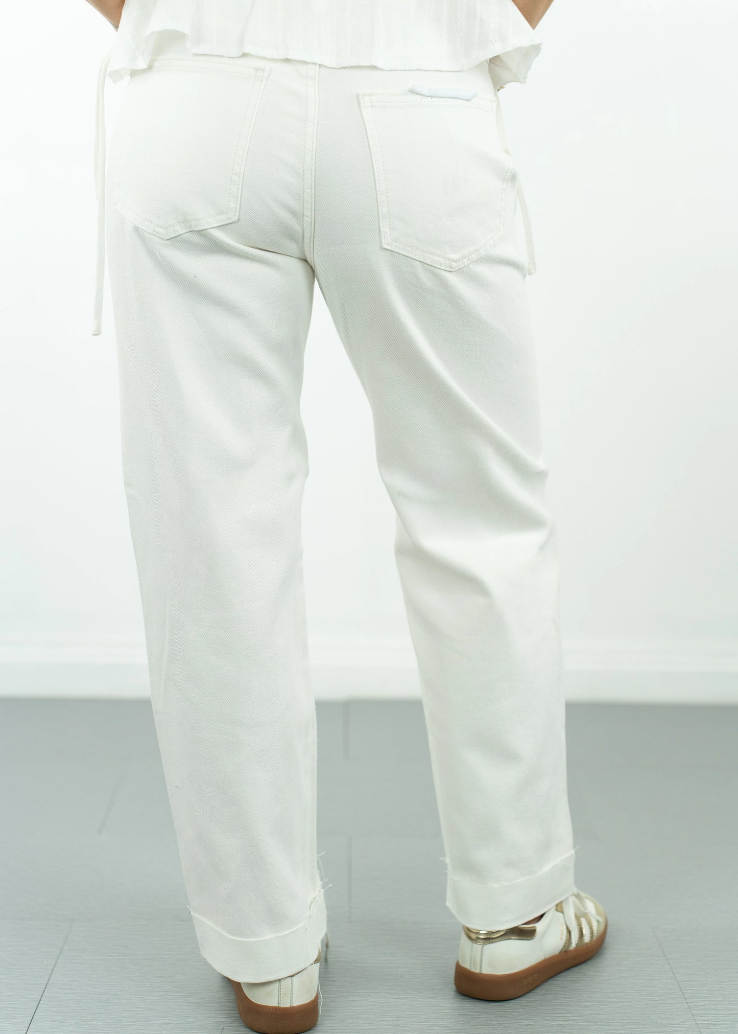 Kacey Boyfriend Jean Optic White