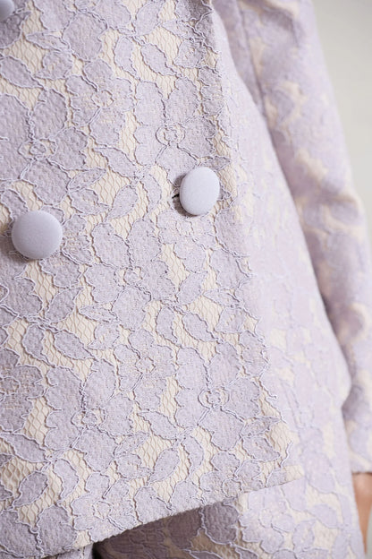 Kennedy Mauve Lace Tailored Blazer