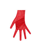 Qira Burgundy Mesh Opera length Gloves
