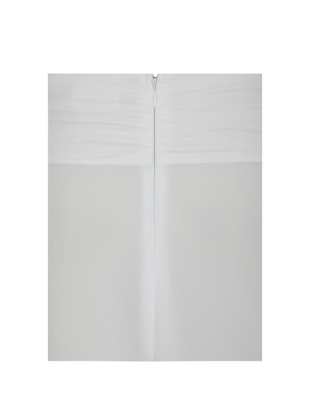 Yanna White Chiffon High Low Maxi Skirt