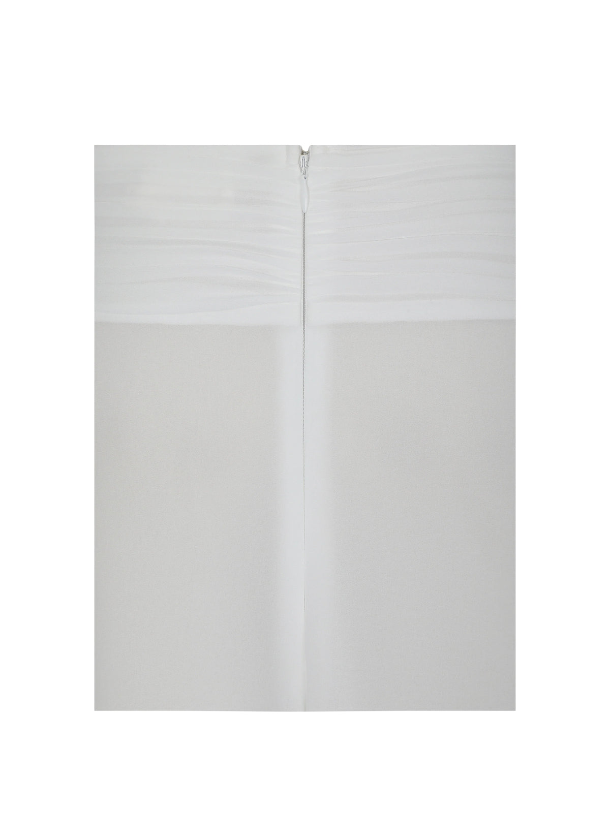 Yanna White Chiffon High Low Maxi Skirt