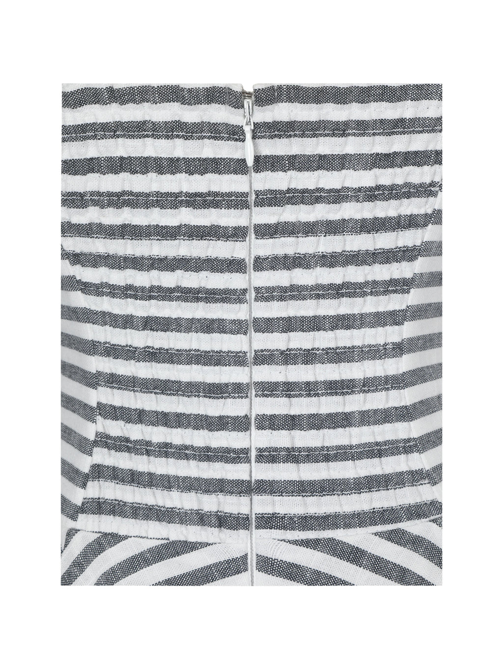 Riley Black White Striped Linen Flared Midi Dress