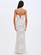 Raphaela White Floral Strapless Mermaid Wedding Dress