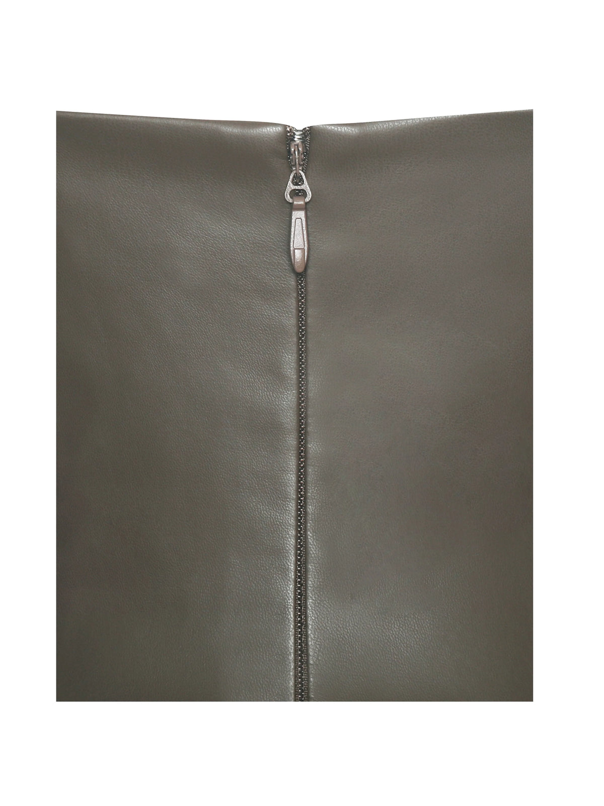Parisia Cocoa Vegan Leather Drop Waist Midi Dress