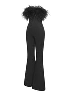 Kylan Black Feather Jumpsuit Archive Sale