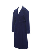 Jaelyn Midnight Blue Wool Blend Double Breasted Belted Coat