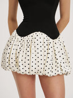 Dahliana Polka Dot Bubble Hem Corset Mini Dress Archive Sale