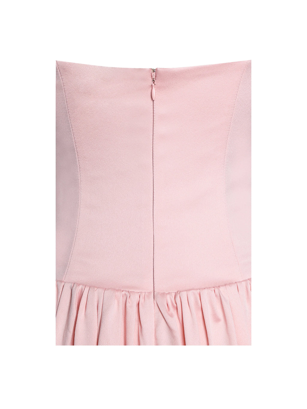 Najwa Baby Pink Ruched Breast Drop Waist Maxi Dress