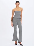 Ulli Micro Houndstooth Flared Pants