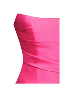 Walterina Fuchsia Satin Strapless Drop Waist Corset Gown