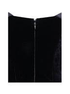 Echo Black Velvet Off shoulder Pleated Mini Dress