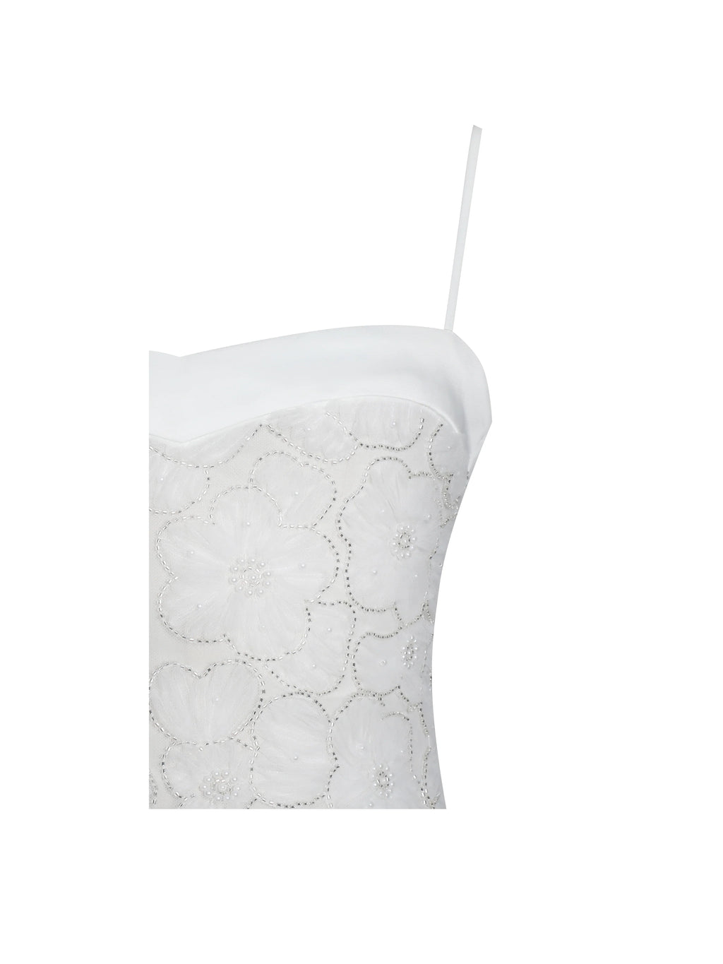 Ucille White Embroidered Chiffon Maxi Dress Archive Sale