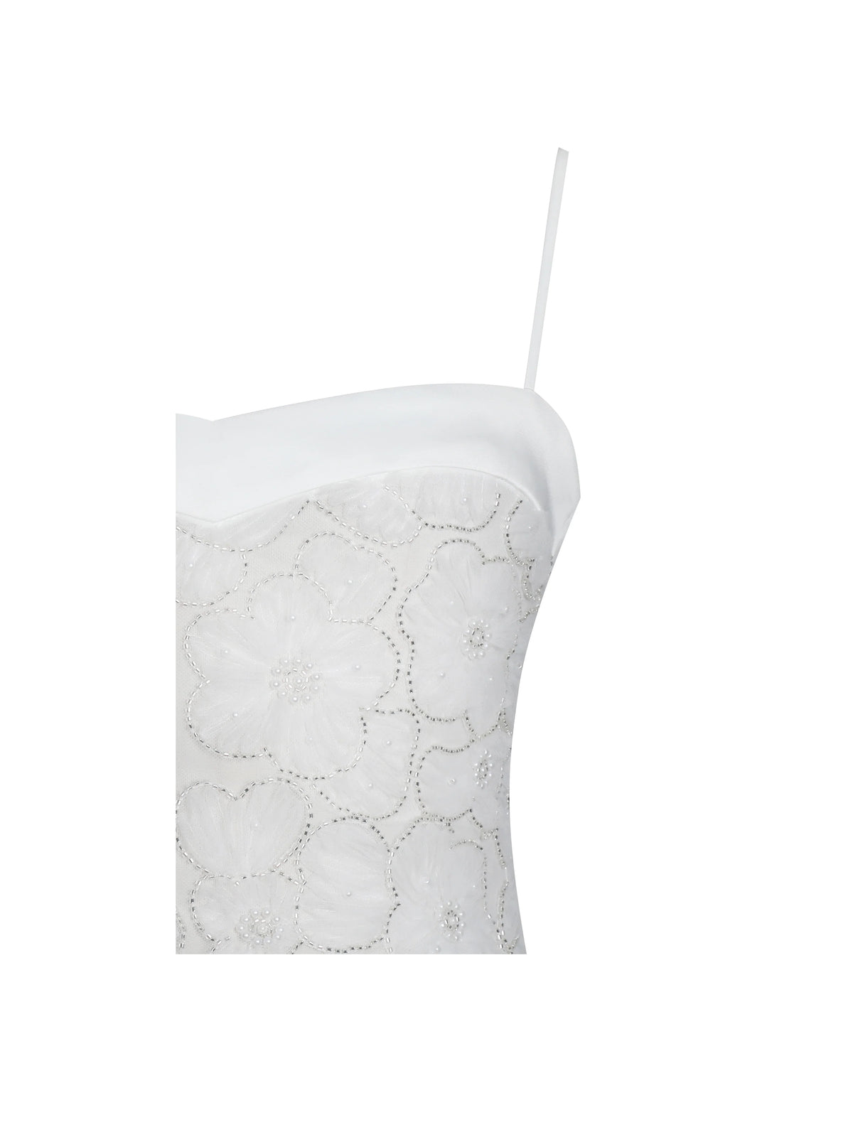 Ucille White Embroidered Chiffon Maxi Dress Archive Sale