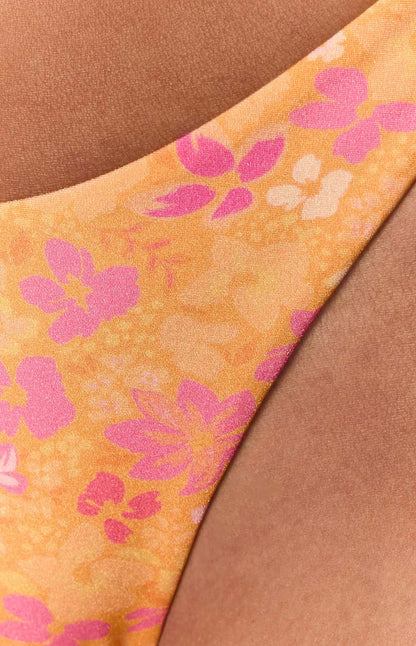 90 Swim Bianca Orange Floral Bikini Bottoms