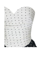 Tamryn Black White Polka Dot Sweetheart Maxi Dress