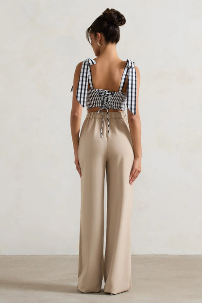 Hastings Stone High Waist Wide Leg Trousers