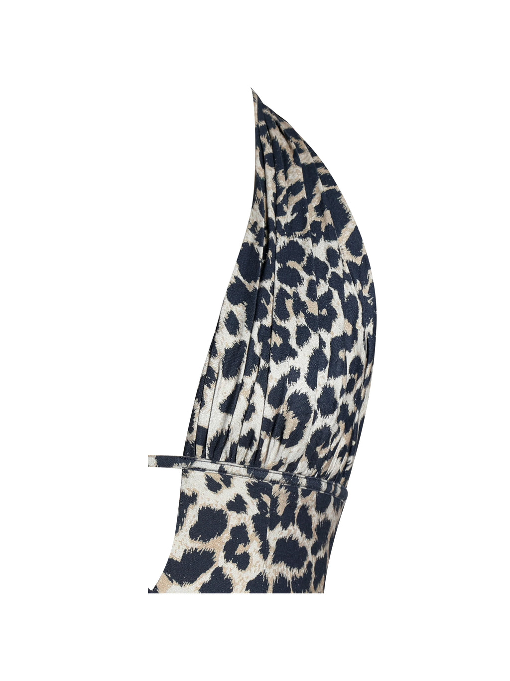 Mackenzie Cheetah Print Halter Linen Mini Dress