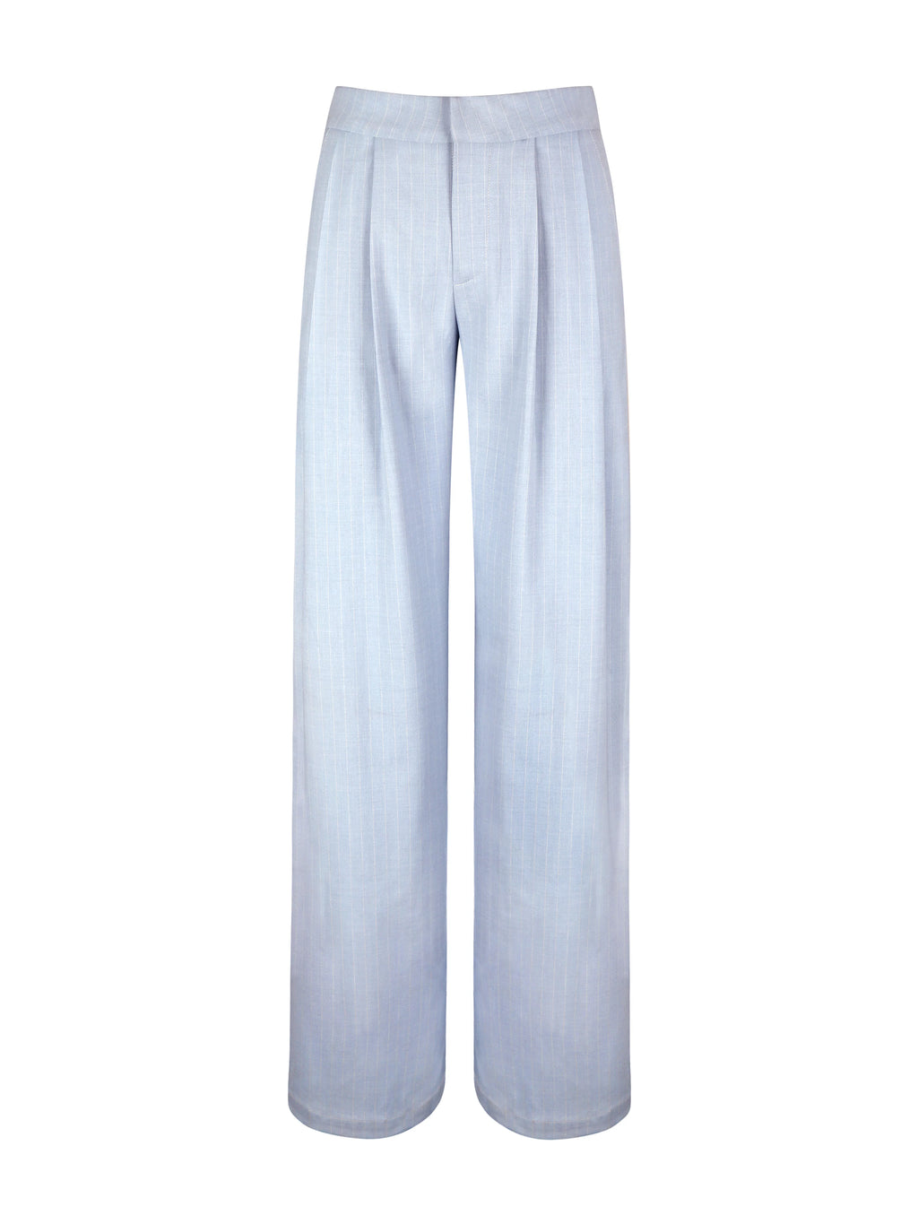 Reva Sky Blue Pinstripe Single Pleat Pants