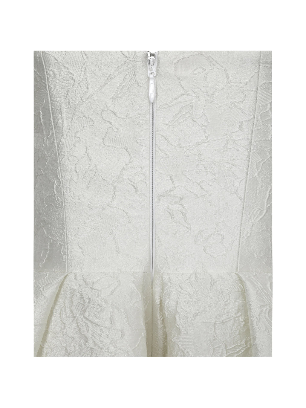 Tomika Ivory Jacquard Dipped Hem Wedding Gown