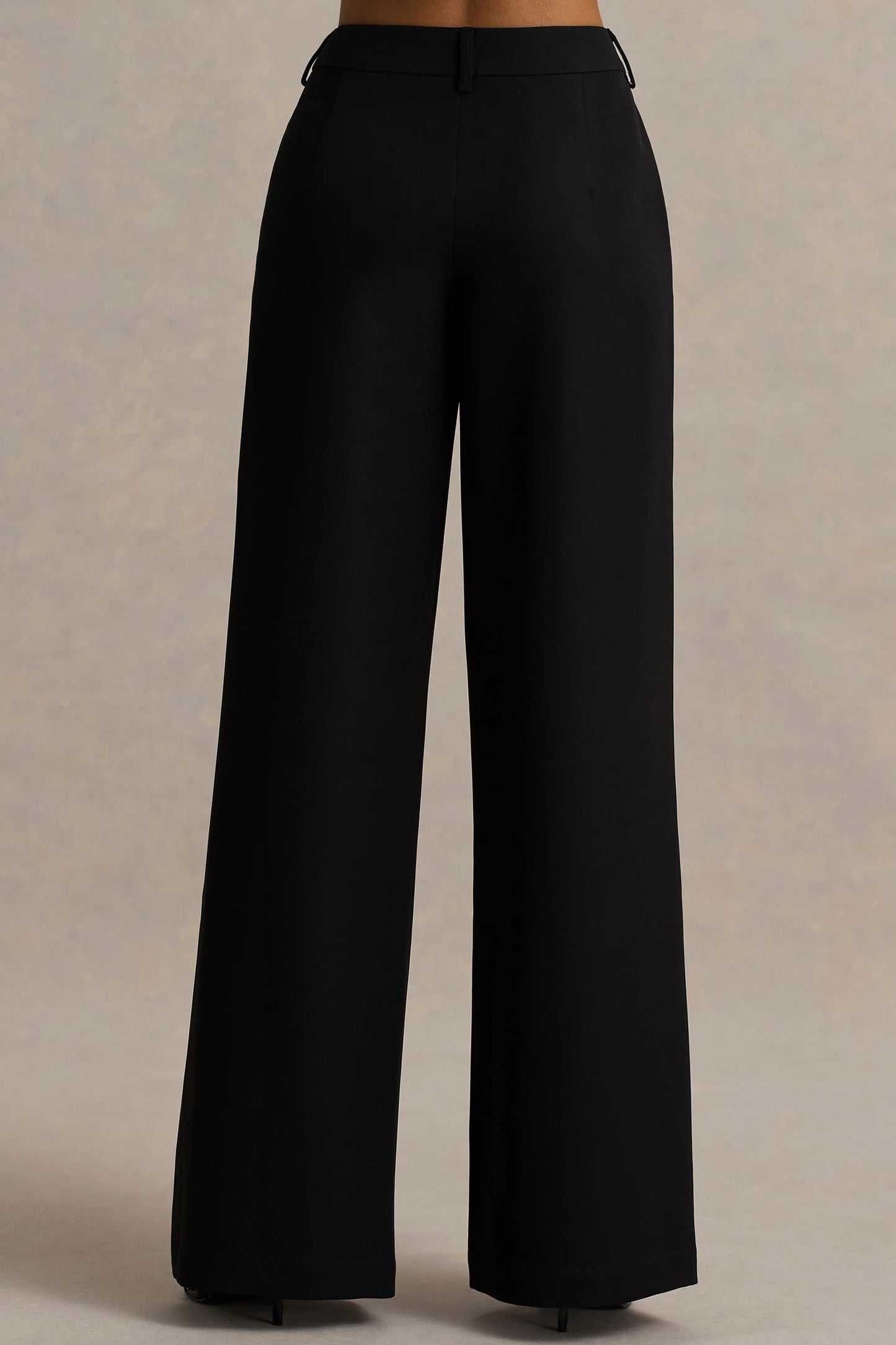 Silvia Black Straight Leg Trousers