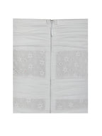 Maelis White Cotton Eyelet Drop Waist Midi Dress