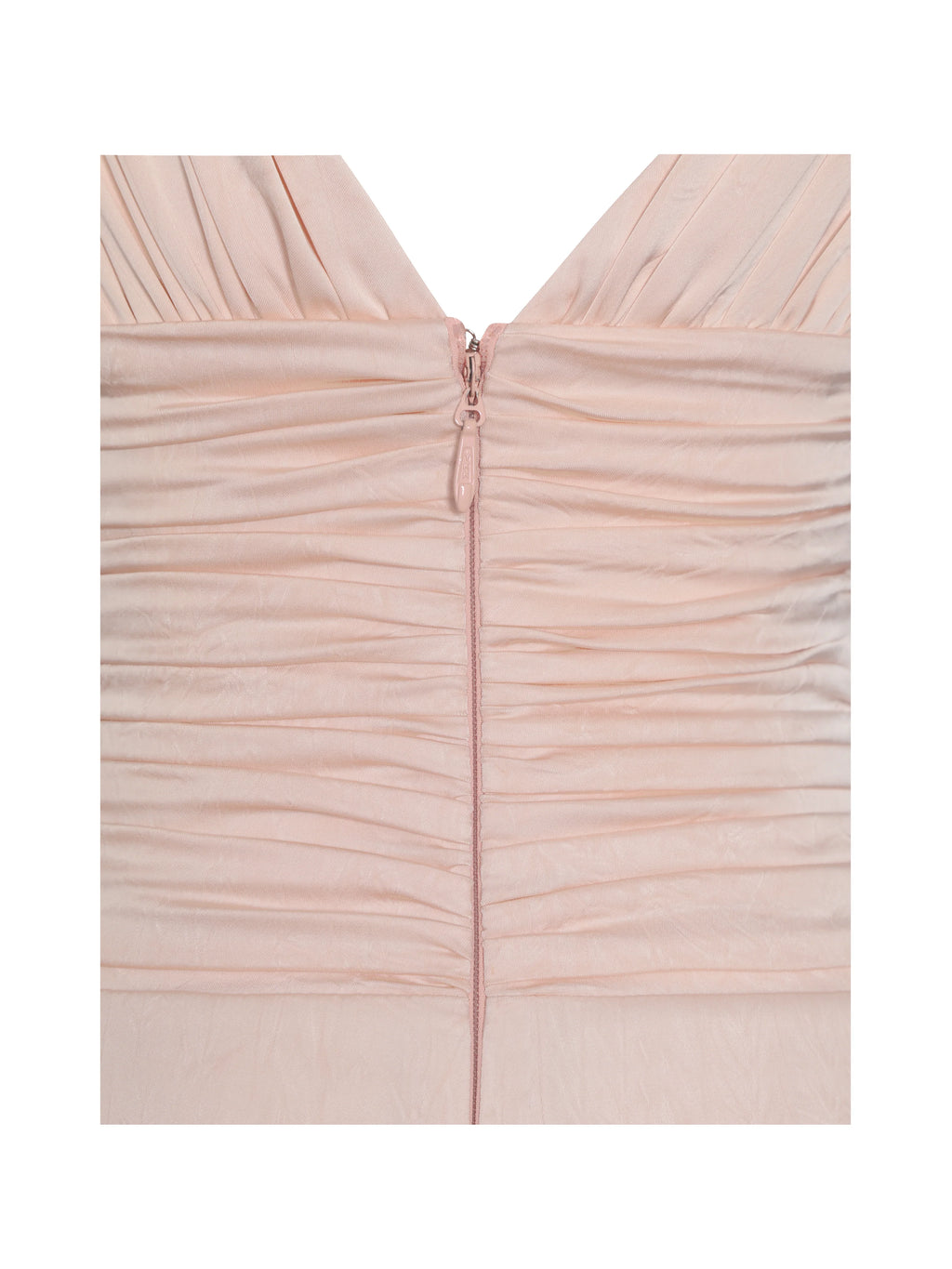 Talyssa Baby Pink Ruched Waist Double High Slit Maxi Gown Archive Sale