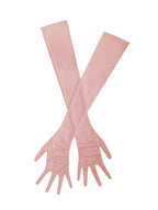 Qira Blush Mesh Opera length Gloves