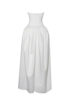 Naila Lace Trim Strapless Drop Waist Wedding Gown