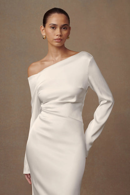 Avery Long Sleeve Maxi Dress Ivory