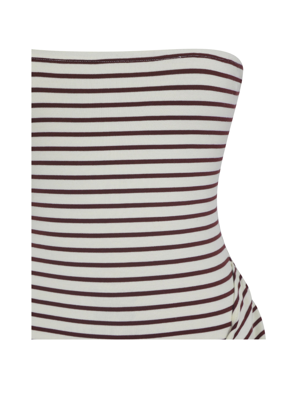 Tommie Ivory Burgundy Lyocell Jersey Tie Strap Mini Dress