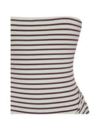 Tommie Ivory Burgundy Lyocell Jersey Tie Strap Mini Dress