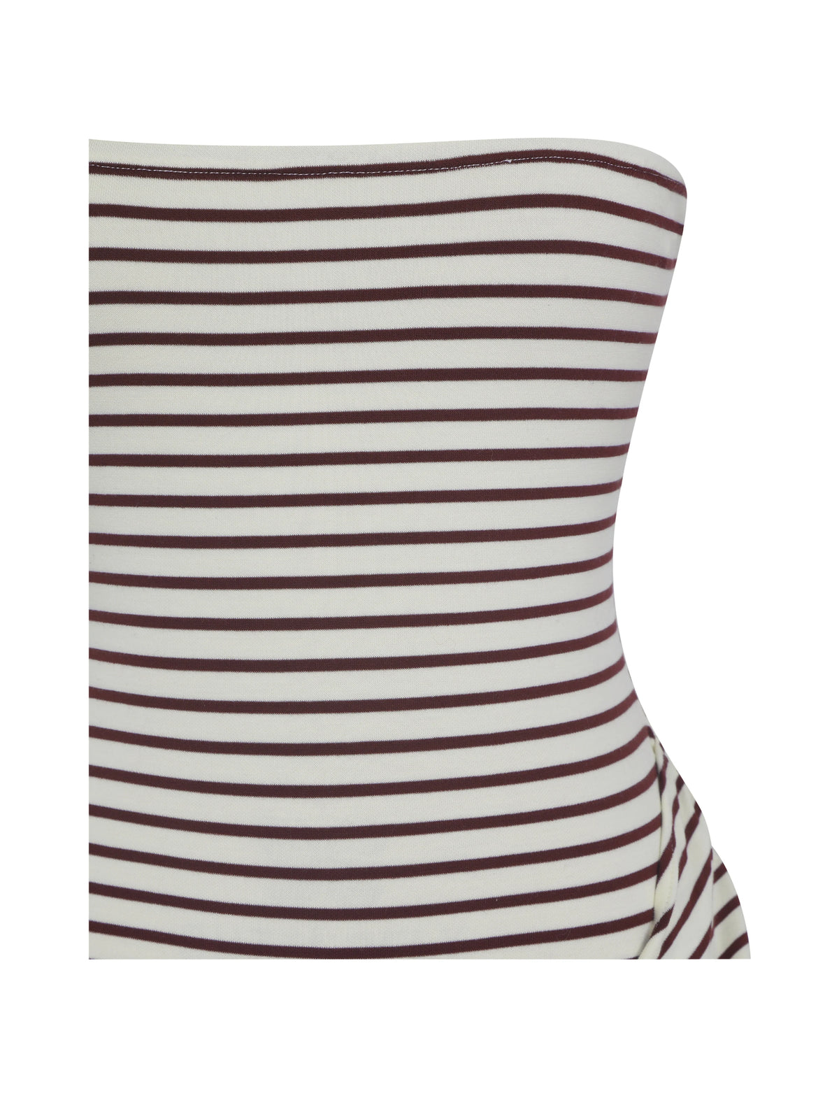 Tommie Ivory Burgundy Lyocell Jersey Tie Strap Mini Dress