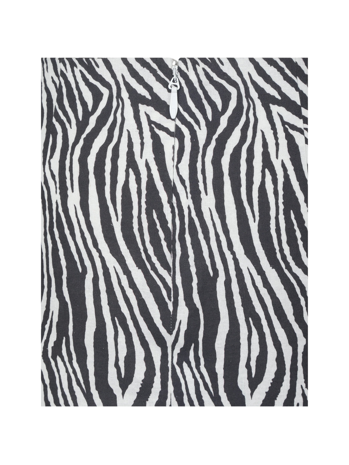 Petrine Zebra Linen Print Low Waisted Mini Skirt