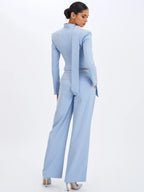 Reva Sky Blue Pinstripe Single Pleat Pants