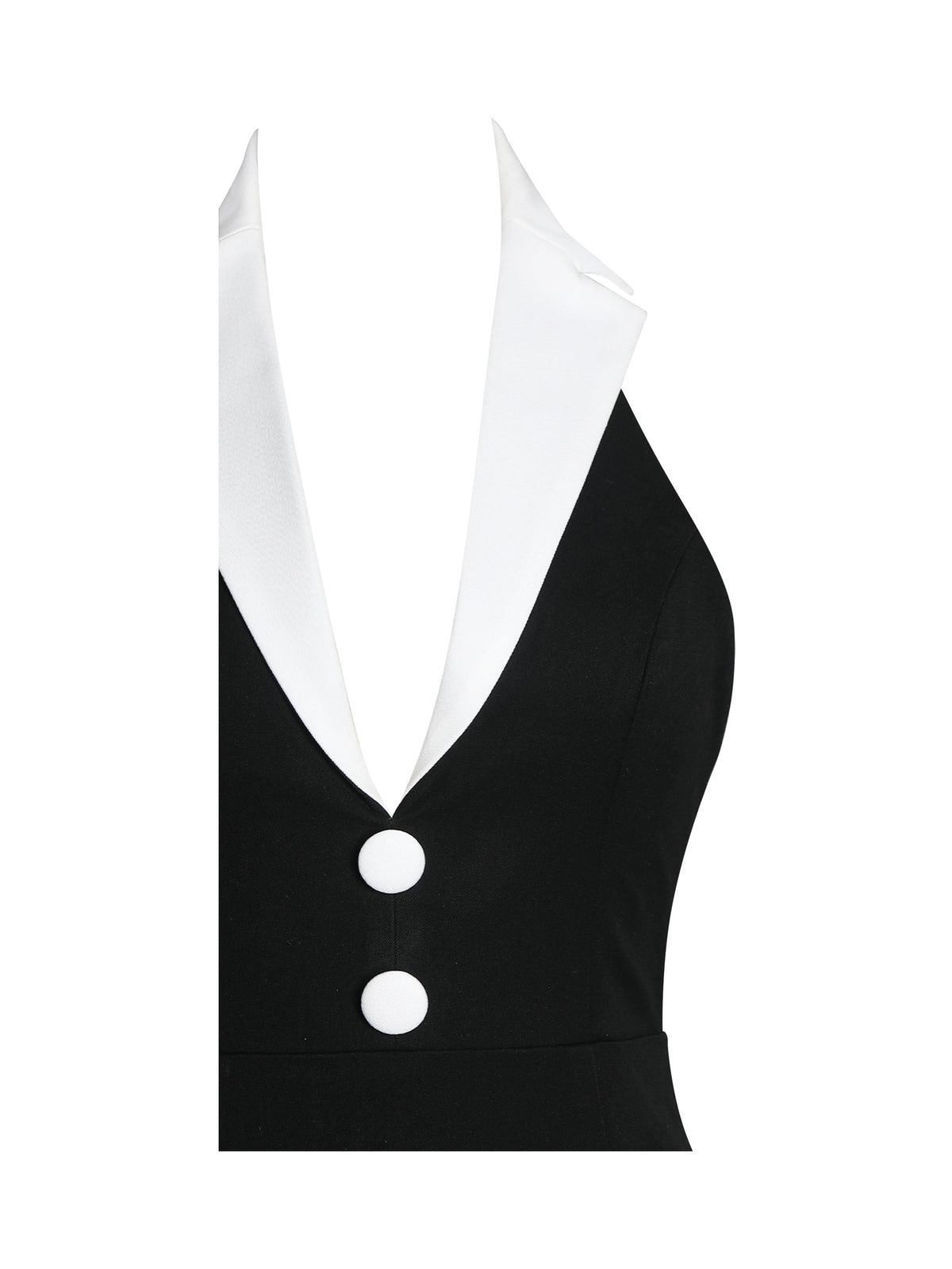 Raelyn Black and White Business Casual Maxi Dress