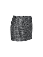 Sandra Black White Tweed Mini Skirt