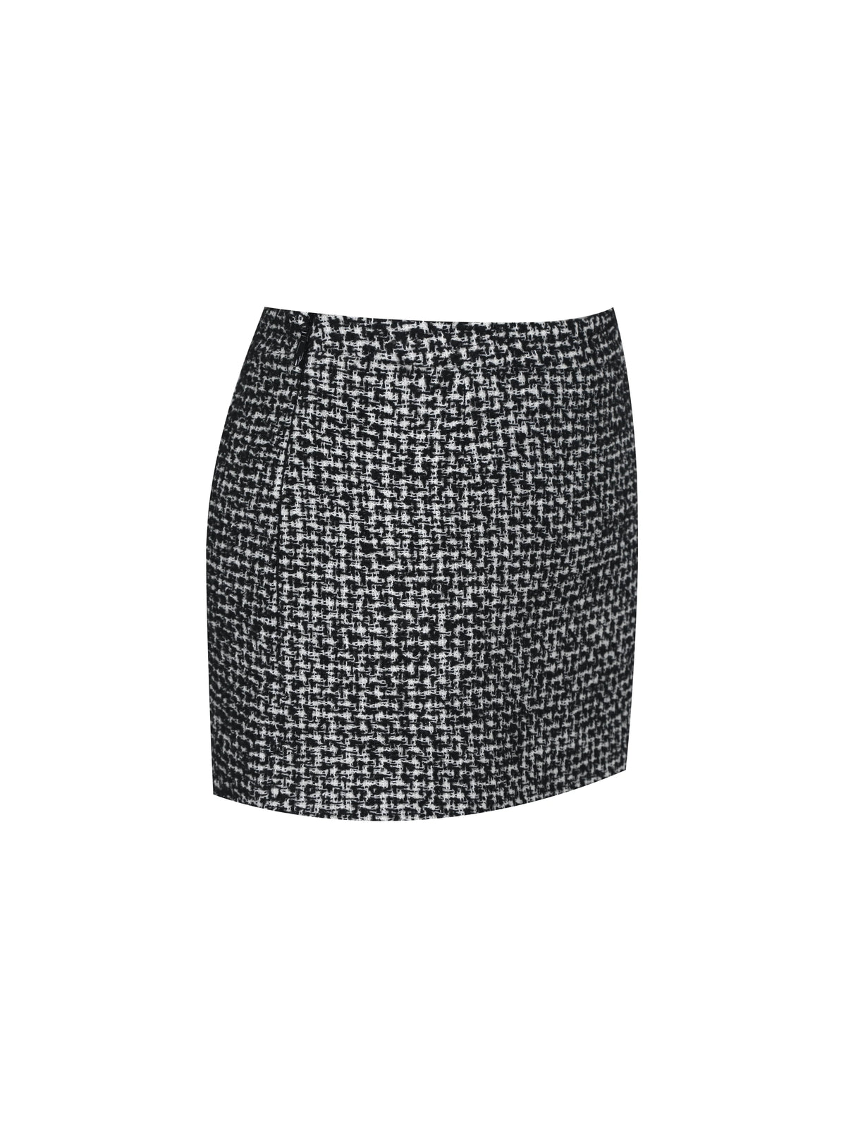 Sandra Black White Tweed Mini Skirt