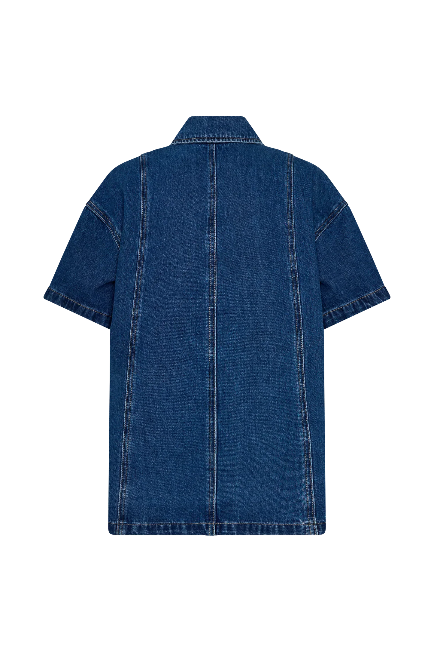 Maya Oversized Denim Shirt Dark Blue