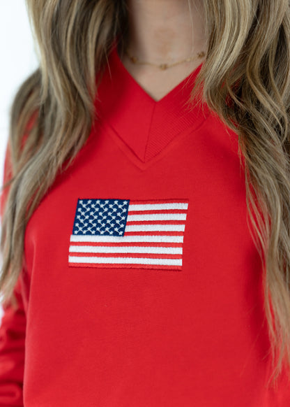 Liberty V Neck Sweatshirt