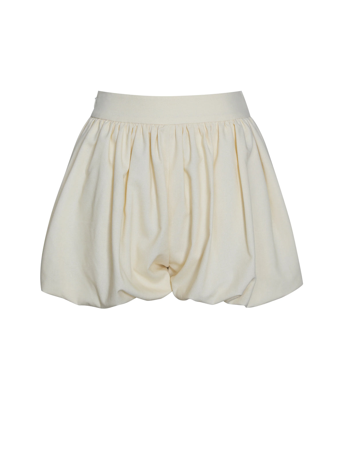 Quinzelle Butter Yellow Linen Bubble Shorts