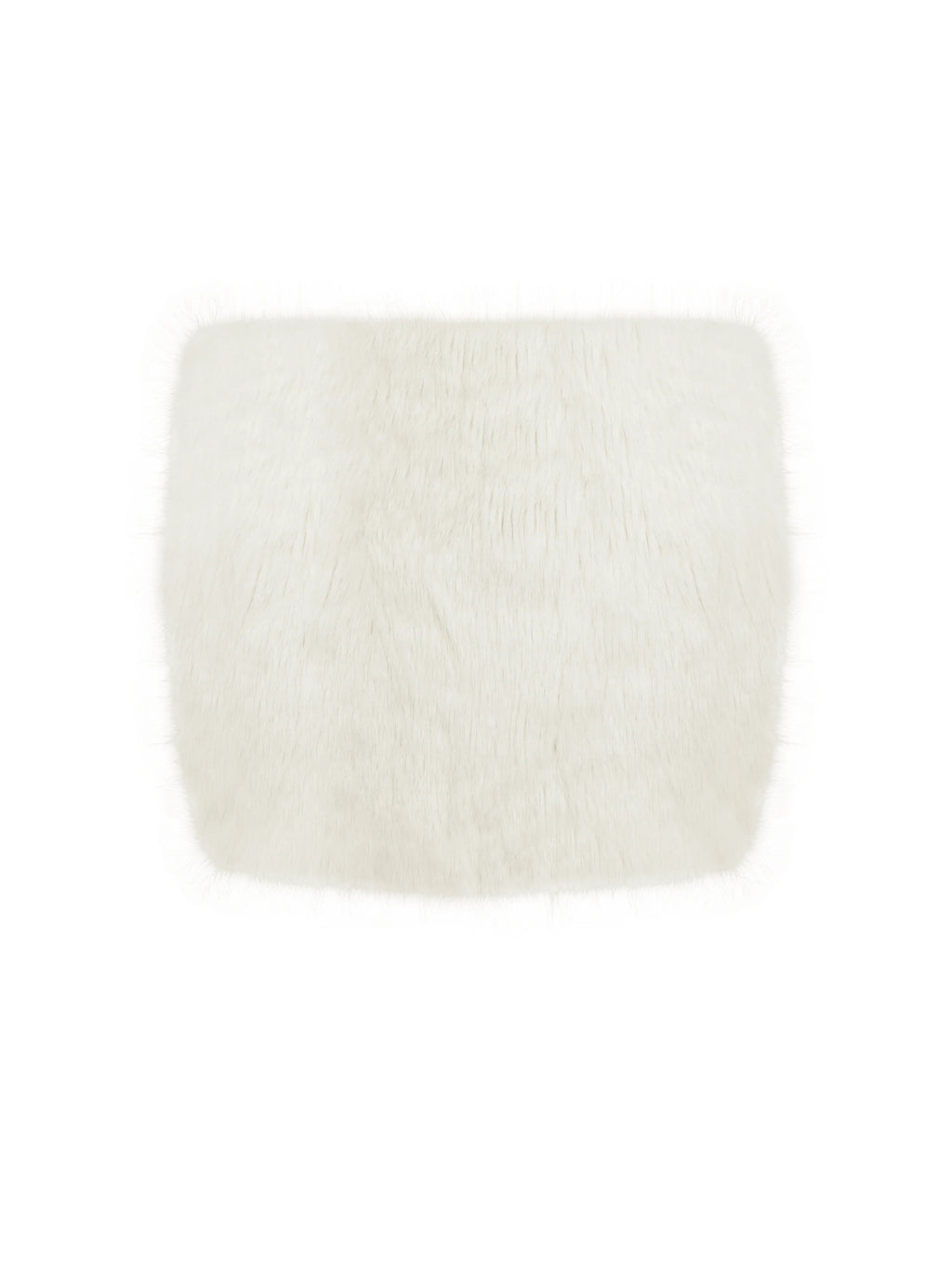Narla Ivory Low Waisted Fur Mini Skirt