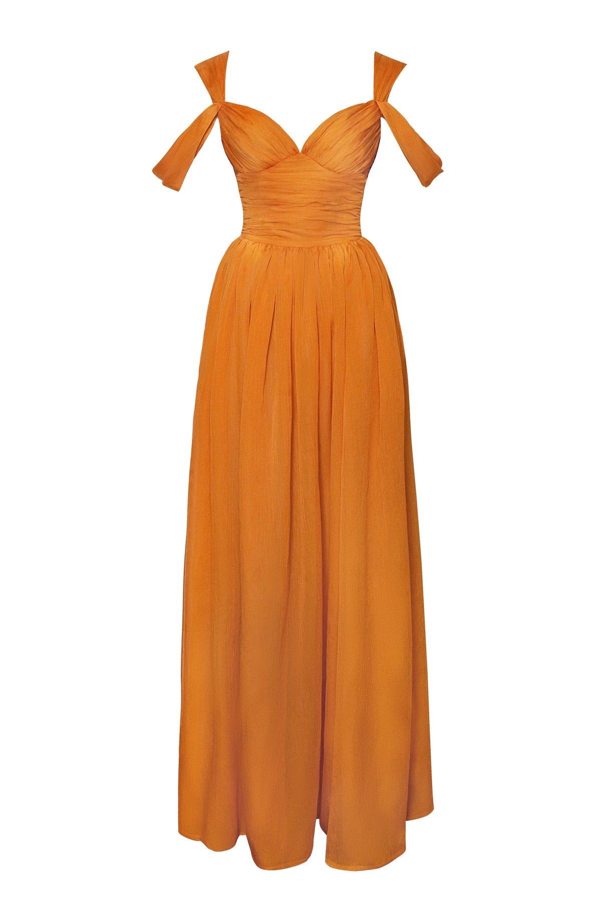 Jelani Layered Mesh High Slit Drape Maxi Dress